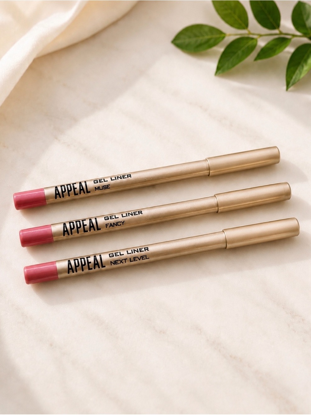 APPEAL Gel PINK Lip Liner Trio Set Muse, Fancy & Next Level Long-Wear Creamy